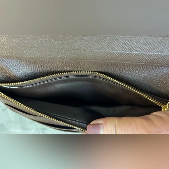 Louis Vuitton Bag Damier Porte Feuilla Long Zipper Crossbody Wallet Wrislet - Picture 7 of 14